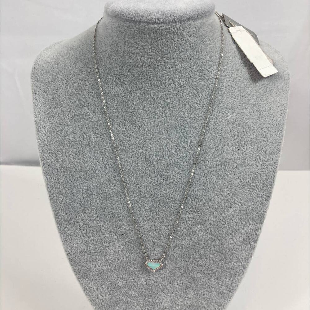 NWT Nordstrom Cubic Zirconia Stone Necklace Silver Chain